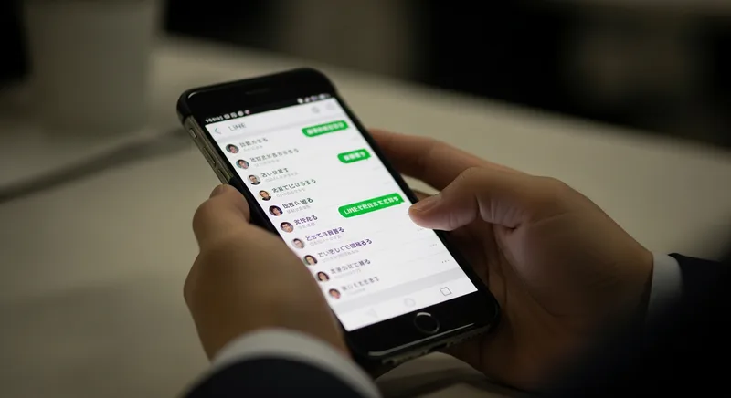 スマートフォンに溜まった未読メッセージ